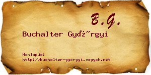 Buchalter Györgyi névjegykártya